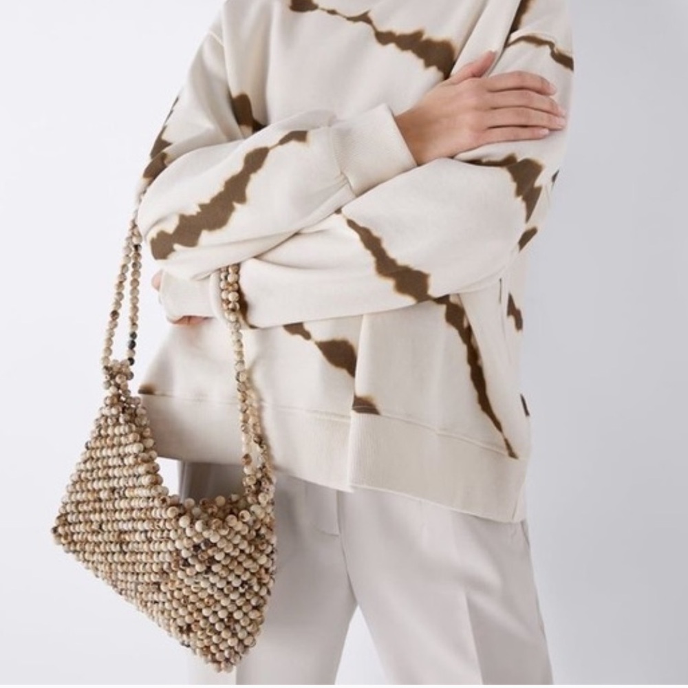 Zara Beaded Natural Crossbody bag - Picture 9 of 12